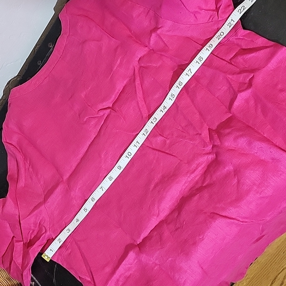 JM COLLECTION 14P Petite Linen Button Up Shirt - Picture 9 of 9